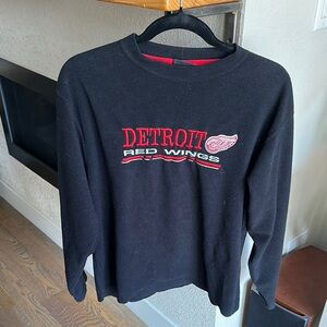 Detroit Red Wings Black Vintage Crewneck